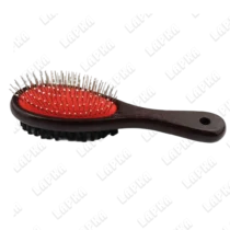 Пушистики щетка двухстороняя деревянная с напылением, 6*21,5 см