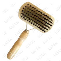 Пуходерка 4-24 двухсторонняя, 10,5*5,5 см, ручка 12 см