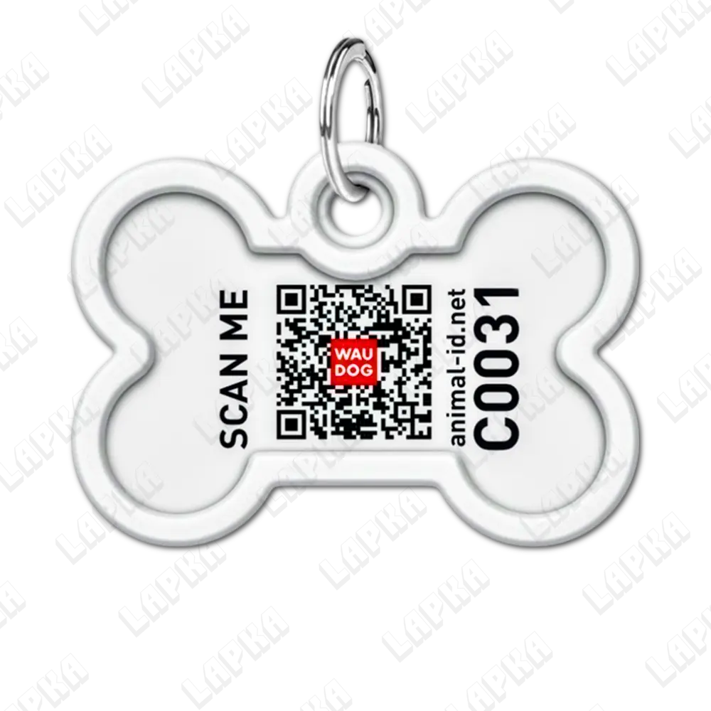 WAUDOG Smart ID QR Vyshyvanka кісточка | Вишиванка 4 WAUDOG Smart ID QR Vyshyvanka кісточка | Вишиванка - адресник з принтом для собак, зворотній бік, QR‑паспорт тварини на animal-id.net
