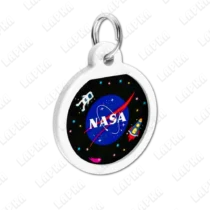 WAUDOG Smart ID QR NASA 25 мм. коло - адресник з принтом для собак та котів, передній вигляд