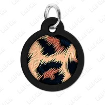 WAUDOG Smart ID QR Leopard 25 мм коло | Леопард - адресник з принтом для собак та котів, передній вигляд