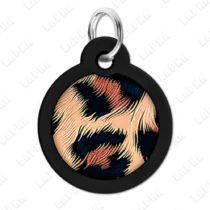 address-label-21-2 WAUDOG Smart ID QR Leopard 30 мм коло | Леопард - адресник з принтом для собак та котів, передній вигляд