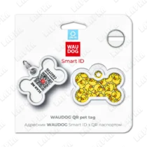 WAUDOG Smart ID QR Kachky Кісточка | Качки - адресник з принтом для собак та котів в упаковкці, QR‑паспорт тварини на animal-id.net