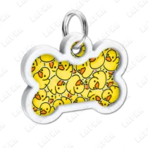 address-label-28-2 WAUDOG Smart ID QR Kachky Кісточка | Качки - адресник з принтом для собак, під кутом, QR‑паспорт тварини на animal-id.net