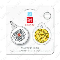 WAUDOG Smart ID QR Kachky 30 мм коло | Качки - адресник з принтом для собак та котів, передній вигляд
