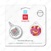 WAUDOG Smart ID QR Banana 25 мм коло | Банани - адресник з принтом для собак та котів, передній вигляд