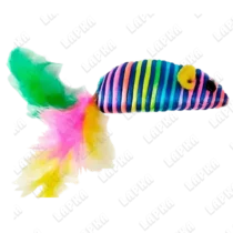 Игрушка 7-6 мышка в разноцветную полосочку