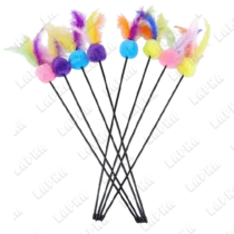 Игрушка 59-4 шарик с пером на палочке