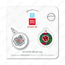 WAUDOG Smart ID QR Pomegranate 25 мм коло | Гранати - адресник з принтом для собак та котів, передній вигляд