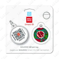 WAUDOG Smart ID QR Pomegranate 30 мм коло | Гранати - адресник з принтом для собак та котів, передній вигляд