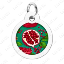 WAUDOG Smart ID QR Pomegranate 30 мм коло | Гранати - адресник з принтом для собак та котів, передній вигляд